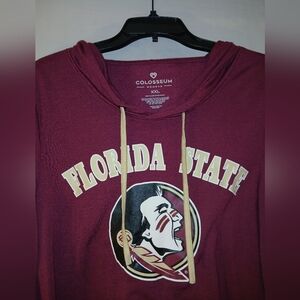 Florida State Seminole Women's Lightweight Hooded Long-sleeve T-shirt.